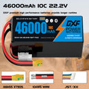 (CN)DXF 6S Lipo Battery 22.2V 10C 46000mAh Soft Case Battery  for Drone UAV FPV Car Truck Tank RC Buggy Truggy Racing Hobby