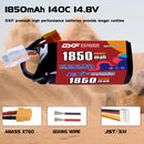 DXF 1850mAh 4S 140C 14.8V Lipo Battery Pack for FPV LiPo Battery