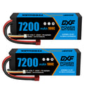 DXF BLUE Series 3S 11.1V 7200mAh 100C Graphene Hardcase LiPo Battery with Deans/T-Plug & 10AWG Wire (1-6 Pack)