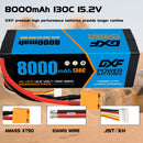 (ES)DXF Lipo Battery 4S 15.2V 8000mAh 130C/260C HardCase Lipo Battery for RC HPI HSP 1/8 1/10 Buggy RC Car Truck