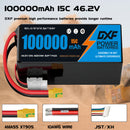 (CN)DXF 12S Lipo Battery 46.2V 15C 100000mAh Soft Case Battery  for Drone UAV FPV Car Truck Tank RC Semi solidstate Battery Racing Hobby