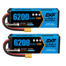 DXF LiPo Battery 4S 14.8V 6200mAh 120C Graphene Softcase with EC5 / T / TRX / XT60 / XT90 / XT150 / Q8s Plug for RC 1/8 1/10 Buggy Truck Car Off-Road Drone