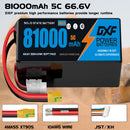 (CN)DXF 18S Lipo Battery 66.6V 5C 81000mAh Soft Case Battery  for Drone UAV FPV Car Truck Tank RC Buggy Truggy Racing Hobby