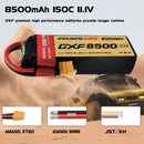 DXF Lipo Battery 3S 11.1V 8500mAh 150C Graphene Softcase with EC5 / T / TRX / XT60 / XT90 / XT150 / Q8s Plug for RC 1/8 1/10 Buggy Truck Car Off-Road Drone