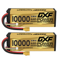 DXF LiPo Battery 4S HV 15.2V 10000mAh 150C Graphene Hardcase Gold with EC5 / T / TRX / XT60 / XT90 / XT150 / Q8s Plug for RC 1/8 1/10 Buggy Truck Car Off-Road Drone