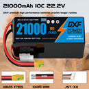 (CN)DXF 6S Lipo Battery 22.2V 10C 21000mAh Soft Case Battery  for Drone UAV FPV Car Truck Tank RC Buggy Truggy Racing Hobby