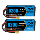 DXF LiPo Battery 4S 14.8V 6200mAh 80C Graphene Softcase with EC5 / T / TRX / XT60 / XT90 / XT150 / Q8s Plug for RC 1/8 1/10 Buggy Truck Car Off-Road Drone