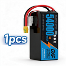 DXF SEMI-SOLID 14S 51.8V 54000mAh 5C Soft Case LiPo Battery with 8AWG Wire for Toy Cars, Boats, UAVs & Drones (1-6 Pack)