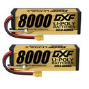 DXF LiPo Battery 3S HV 11.4V 8000mAh 140C Graphene Softcase with EC5 / T / TRX / XT60 / XT90 / XT150 / Q8s Plug for RC 1/8 1/10 Buggy Truck Car Off-Road Drone