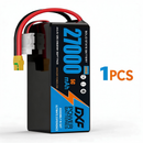 DXF SEMI-SOLID 12S 44.4V 27000mAh 10C Soft Case LiPo Battery with 8AWG Wire for Toy Cars, Boats, UAVs & Drones (1-6 Pack)