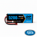 DXF 2S 7.4V 5200mAh 120C Graphene LiPo Hardcase Battery with 10AWG Deans T-Plug for RC Car Truck (1-6 Pack)