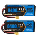 DXF BLUE Series 3S 11.1V 8400mAh 120C Graphene Hardcase LiPo Battery with 10AWG XT90 Plug for RC Car Truck (1-6 Pack)