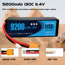 (ES)DXF Lipo Battery 3S 11.4V 9200MAH 130C Blue Series Graphene lipo Hardcase with XT90 Plug for Rc 1/8 1/10 Buggy Truck Car Off-Road Drone