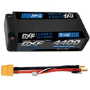 DXF LiPo Battery 2S 7.4V 4400mAh 140C Graphene Gray with 5mm Bullet / EC5 / T / TRX / XT60 / XT90 / XT150 / Q8s Plug for RC 1/10 Touring Car Racing