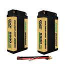 DXF LiPo Battery 2S 7.4V 5500mAh 150C Graphene Gold NGP Plus Version with 5mm Bullet / EC5 / T / TRX / XT60 / XT90 / XT150 / Q8s Plug for RC 1/10 Touring Car Racing