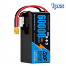 DXF SEMI-SOLID 14S 51.8V 60000mAh 10C Soft Case LiPo Battery with 8AWG Wire for Toy Cars, Boats, UAVs & Drones (1-6 Pack)