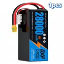 DXF SEMI-SOLID 14S 53.9V 28000mAh 15C Soft Case LiPo Battery with 8AWG Wire for Toy Cars, Boats, UAVs & Drones (1-6 Pack)