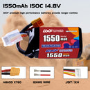 DXF 1550mAh 4S 150C 14.8V Lipo Battery Pack for FPV LiPo Battery