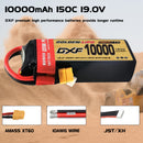 DXF Lipo Battery 5S HV 19.0V 10000mAh 150C GoldSeries Graphene Softcase with EC5 / T / TRX / XT60 / XT90 / XT150 / Q8s Plug for RC 1/8 1/10 Buggy Truck Car Off-Road Drone