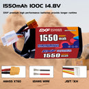 DXF 1550mAh 4S 100C 14.8V Lipo Battery Pack for FPV LiPo Battery