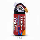 DXF 6S 22.2V 2200mAh 150C Graphene Softcase LiPo Battery with XT60 Plug for FPV Racing Drones, Quadcopters & RC Planes (1-6 Pack Available)