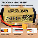 (CN)DXF Lipo Battery 4S 15.2V 7500MAH 150C  lipo Hardcase with  DEANS/T Plug for Rc 1/8 1/10 Buggy Truck Car Off-Road Drone