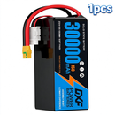DXF 6S 23.1V 30000mAh 15C Soft Case LiPo Battery with 8AWG Wire for Toy Cars, Boats, UAVs & Drones (1-6 Pack)