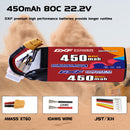 DXF 450mAh 6S 80C 22.2V Lipo Battery Pack for FPV LiPo Battery
