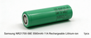 Samsung INR21700-58E 5500mAh 11A Li-ion Battery for E-Bikes, Flashlights & DIY Battery Packs (1-100 PCS)