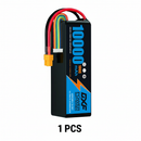 DXF 6S 22.2V 10000mAh 100C Softcase LiPo Battery with 10AWG XT60 for 1/8 RC Cars, Trucks, Buggies, Helicopters (1-6 Pack Available)