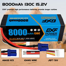 (EU)DXF Lipo Battery 4S 15.2V 8000mAh 130C/260C HardCase Lipo Battery for RC HPI HSP 1/8 1/10 Buggy RC Car Truck
