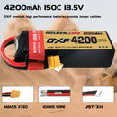 (CN)DXF 5S Lipo Battery 18.5V 150C 4200mAh Soft Case Battery with EC5 XT90 Connector for Car Truck Tank RC Buggy Truggy Racing Hobby