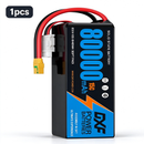 DXF 6S 23.1V 80000mAh 15C Soft Case LiHV Battery with 8AWG Wire for Toy Cars, Boats, UAVs & Drones (1-6 Pack)