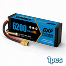 DXF 3S 11.1V 6200mAh 80C Graphene LiPo Hardcase Battery with 10AWG XT90 Plug for 1/8 1/10 RC Car Buggy Truck Boat Drone (1-6 Pack Available)