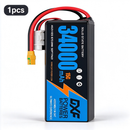 DXF SEMI-SOLID 12S 46.2V 34000mAh 15C Soft Case LiPo Battery with 8AWG Wire for Toy Cars, Boats, UAVs & Drones (1-6 Pack)