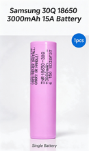 Samsung INR18650-30Q 3000mAh 15A Li-ion Battery for Power Tools, Flashlights, RC & DIY Battery Packs (1-100 PCS)