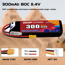 DXF 300mAh 3S 80C 11.4V Lipo Battery Pack for FPV LiPo Battery