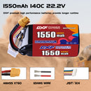 DXF 1050mAh 6S 150C 22.2V Lipo Battery Pack for FPV LiPo Battery
