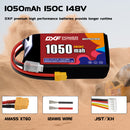 DXF 1050mAh 4S 150C 14.8V Lipo Battery Pack for FPV LiPo Battery
