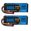 DXF 3S 11.1V 8400mAh 120C Graphene LiPo Hardcase Battery with 10AWG Deans T-Plug for RC Car Truck (1-6 Pack)