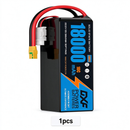 DXF SEMI-SOLID 6S 22.2V 18000mAh 10C Soft Case LiPo Battery with 8AWG Wire for UAVs & Drones (1-6 Pack)