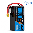 DXF 6S 22.2V 10000mAh 15C Soft Case LiPo Battery with 8AWG Wire for Toy Cars, Boats, UAVs & Drones (1-6 Pack)
