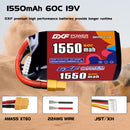 DXF 1550mAh 5S 60C 19.0V Lipo Battery Pack for FPV LiPo Battery