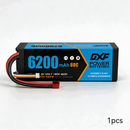 DXF 3S 11.1V 6200mAh 80C Graphene Hardcase LiPo Battery with Deans/T-Plug & 10AWG Wire (1-6 Pack)