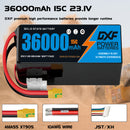 (CN)DXF 6S Lipo Battery 23.1V 15C 36000mAh Soft Case Battery  for Drone UAV FPV Car Truck Tank RC Buggy Truggy Racing Hobby