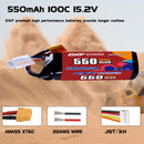 DXF 550mAh 4S 100C 15.2V Lipo Battery Pack for FPV LiPo Battery