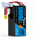 DXF SEMI-SOLID 14S 51.8V 50000mAh 5C Soft Case LiPo Battery with 8AWG Wire for Toy Cars, Boats, UAVs & Drones (1-6 Pack)