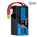 DXF SEMI-SOLID 14S 51.8V 80000mAh 10C Soft Case LiPo Battery with 8AWG Wire for Toy Cars, Boats, UAVs & Drones (1-6 Pack)