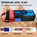 (PL)DXF 4S Lipo Battery 14.8V 10000mAh 100C 200C Deans/T XT90 EC5 for RC 1/8 1/10 Car Truck Tank Models XXMAX 8S Arrama