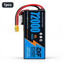DXF SEMI-SOLID 14S 53.9V 72000mAh 15C Soft Case LiPo Battery with 8AWG Wire for Toy Cars, Boats, UAVs & Drones (1-6 Pack)